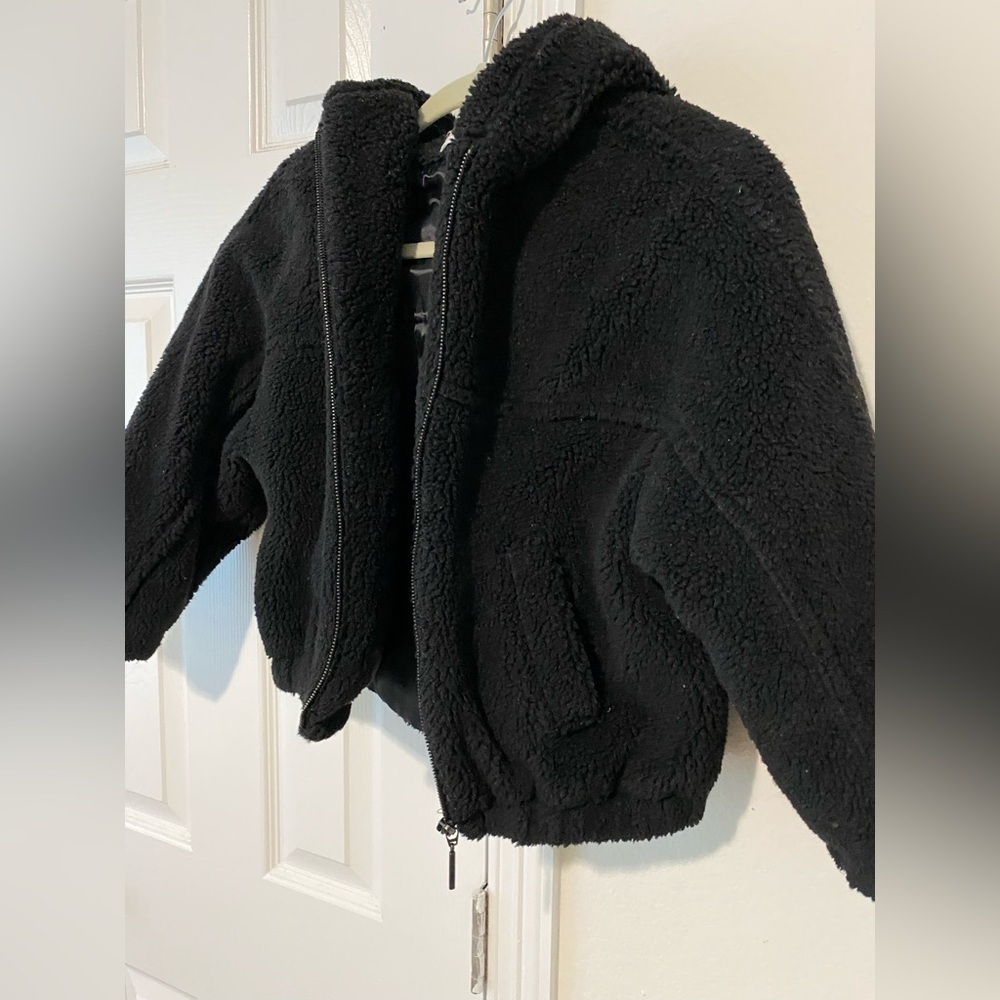 Zara Hooded Fleece Zip Front Jacket SIZE 9 girls - Picture 3 of 8